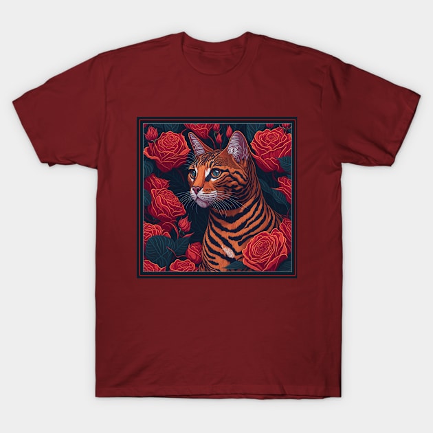 Вengal cat. Style vector (red version 2 bengal cat) T-Shirt by xlhombat